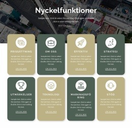 8 Nyckelfunktioner - Målsida