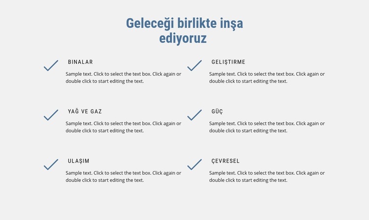 Geleceği inşa ediyoruz Web Sitesi Mockup'ı