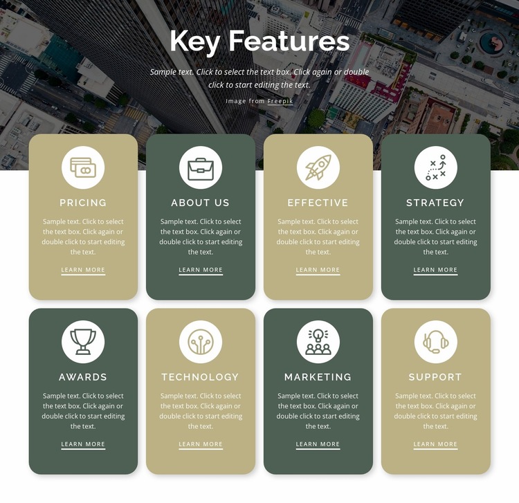 8 Key features Website Builder Templates
