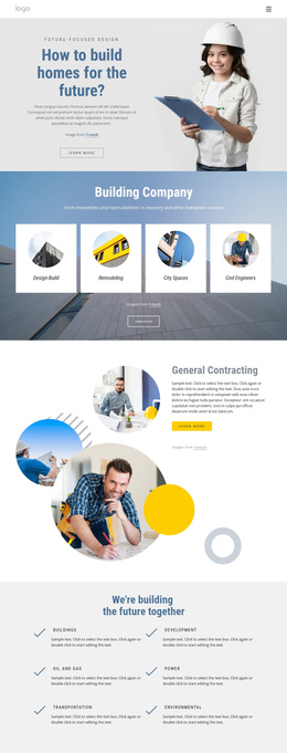 General Contracting Company - Website Editor Free