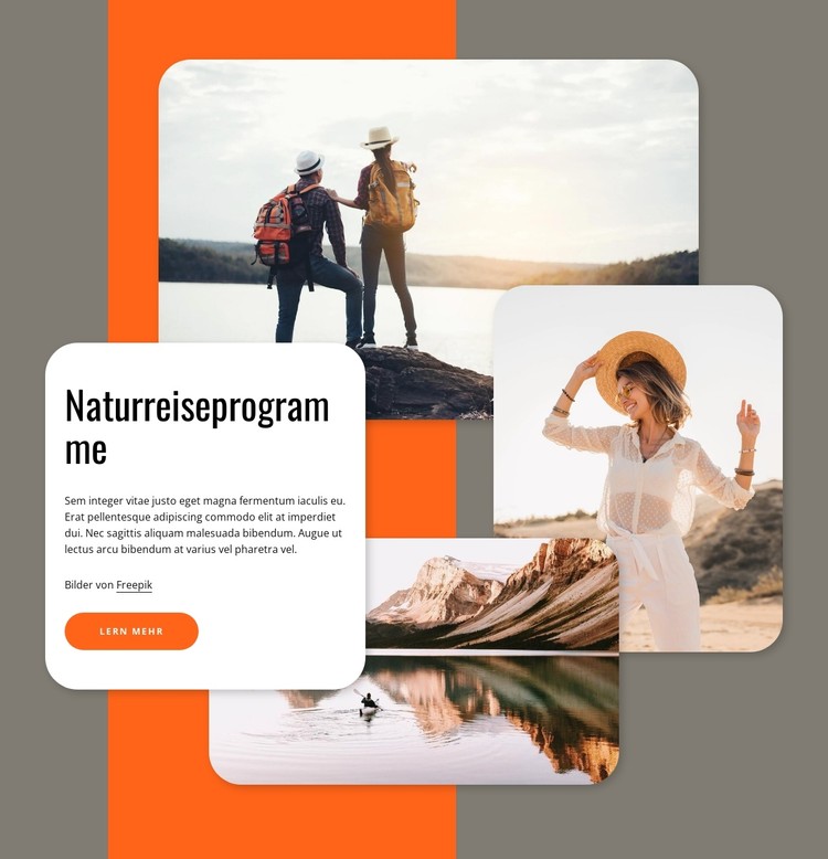 Naturreiseprogramme CSS-Vorlage