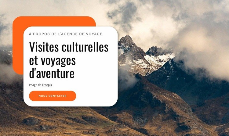 Visites culturelles et voyages d'aventure Conception de site Web