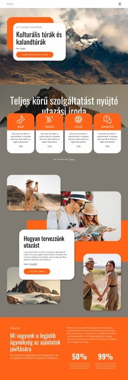 Csoportos utazás minden korosztály számára Weboldal sablonok