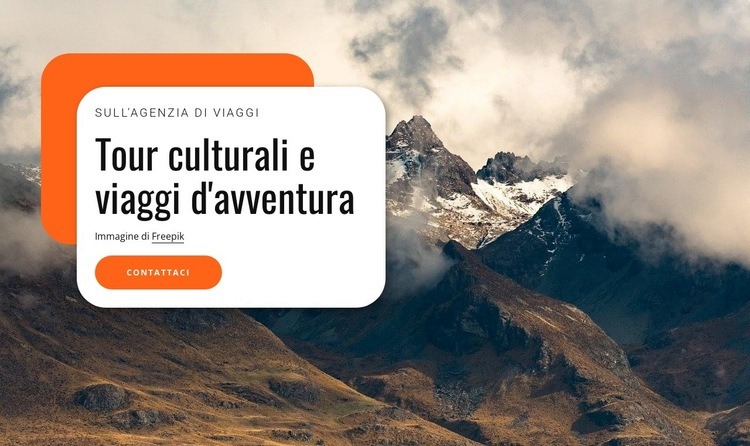 Tour culturali e viaggi d'avventura Un modello di pagina
