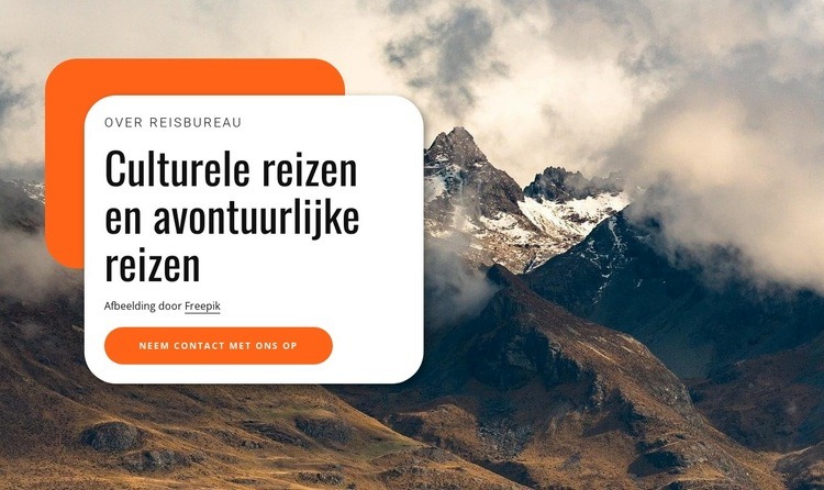 Culturele reizen en avontuurlijke reizen HTML5-sjabloon