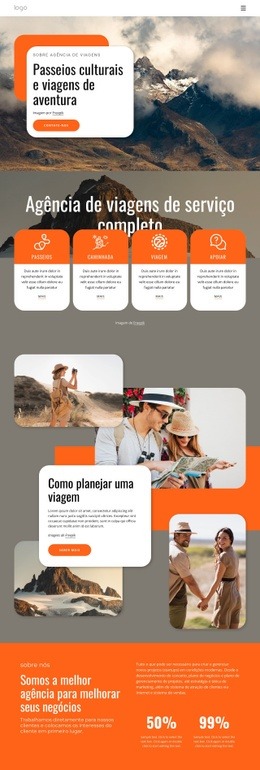 Design De Site Viagens Em Grupo Para Todas As Idades Para Qualquer Dispositivo