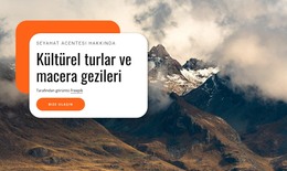 Kültürel Turlar Ve Macera Gezileri Için Duyarlı HTML