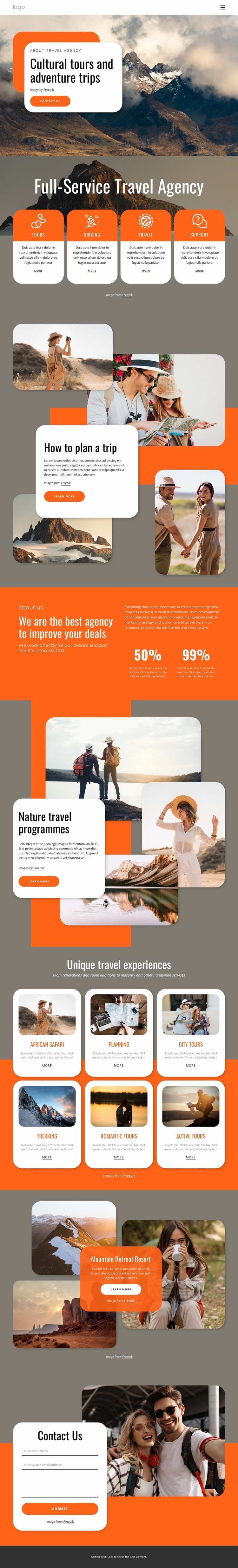 Group travel for all ages Webflow Template Alternative