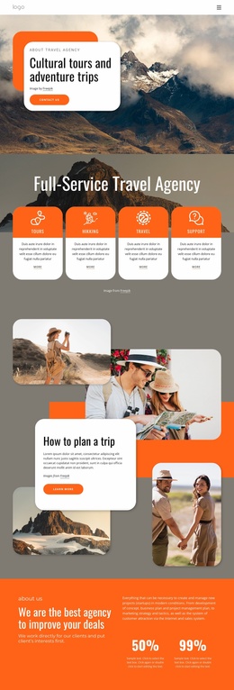 Group Travel For All Ages - Simple Landing Page