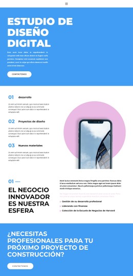 Columna De Plantilla De Cuadrícula CSS Para Dirección Digital