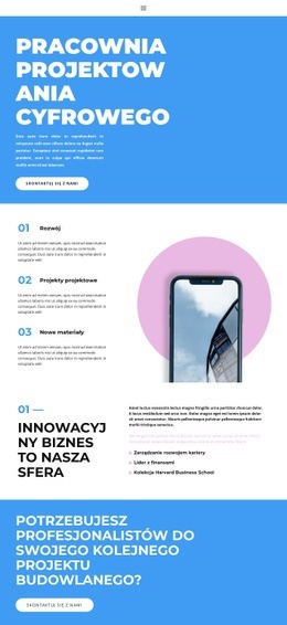 Kierunek Cyfrowy - Szablon Makiety Strony Internetowej
