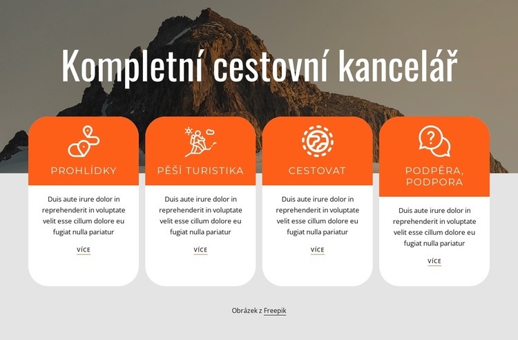 Kompletní služby cestovní kanceláře Šablona