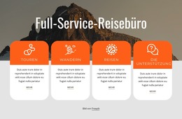 Full-Service-Reisebürodienstleistungen – Vorlage Für Website-Builder