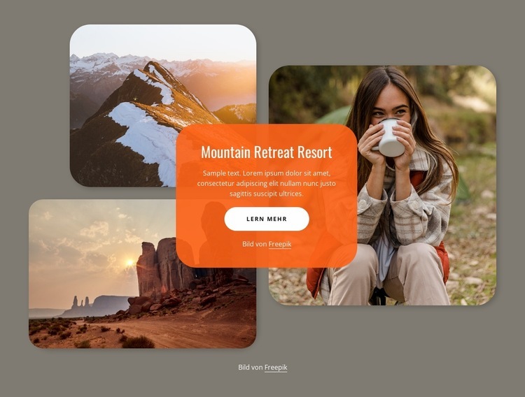Vier-Jahreszeiten-Resort Website-Modell
