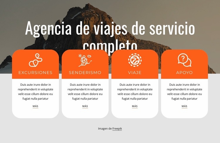 Servicios de agencia de viajes de servicio completo Plantillas de creación de sitios web