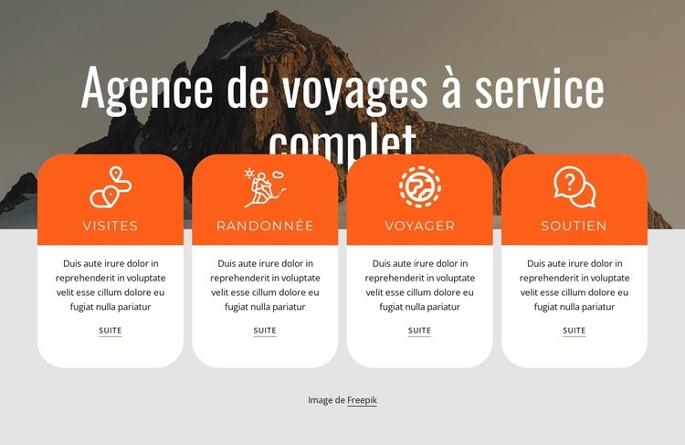 Services d'agence de voyage à service complet Modèle HTML5