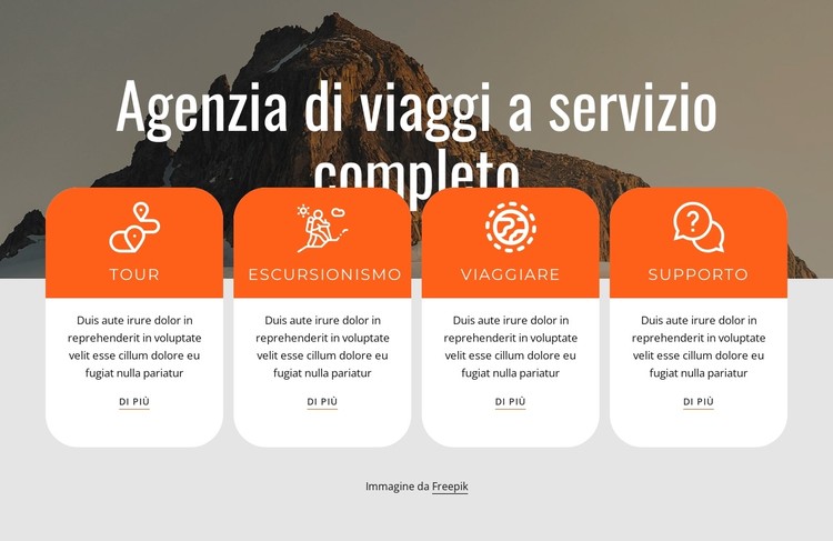 Servizi completi di agenzia di viaggi Modello CSS