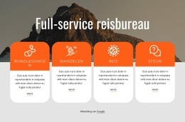 Klaar Voor Gebruik Siteontwerp Voor Full-Service Reisbureaudiensten