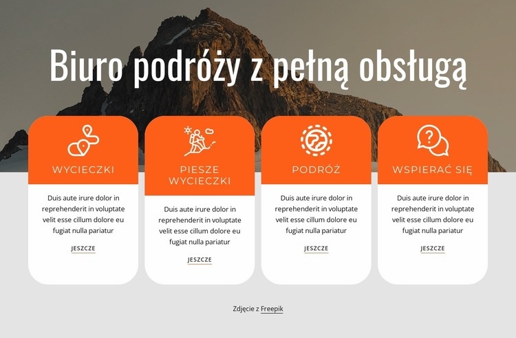 Kompleksowe usługi biura podróży Szablon HTML5