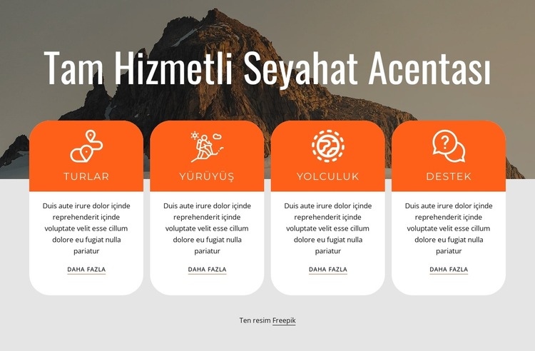 Tam hizmet seyahat acentesi hizmetleri Web Sitesi Oluşturucu Şablonları