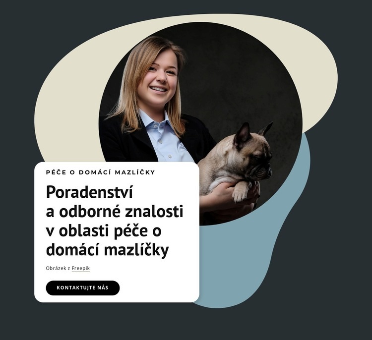 Odborné poradenství pro domácí mazlíčky Webový design