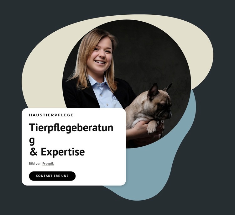 Kompetente Beratung für Haustiere Landing Page