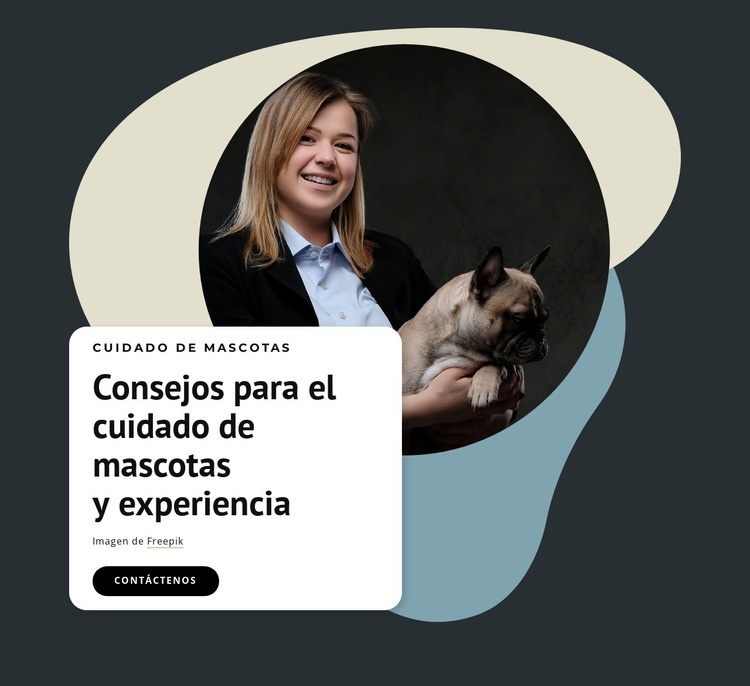 Consejos de expertos para mascotas. Página de destino