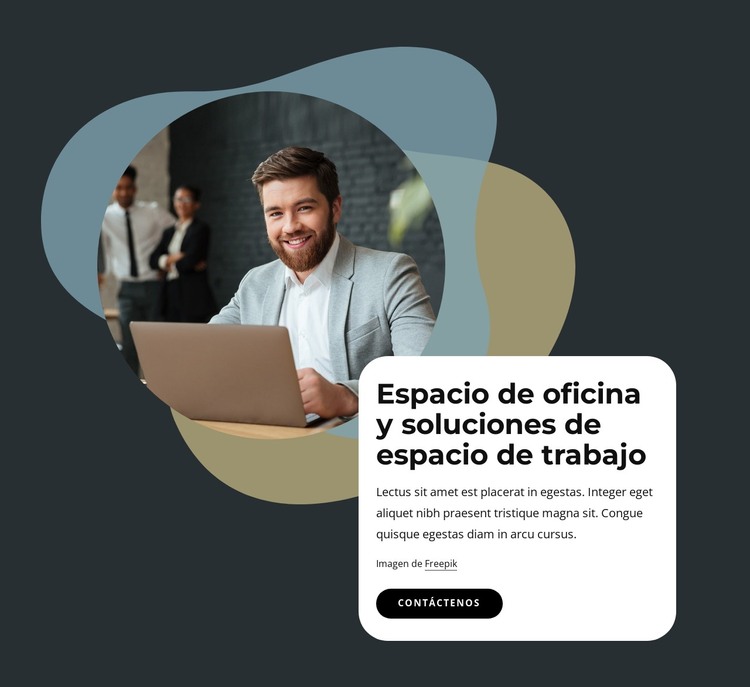 Espacio de oficina y soluciones de espacio de trabajo Plantilla HTML
