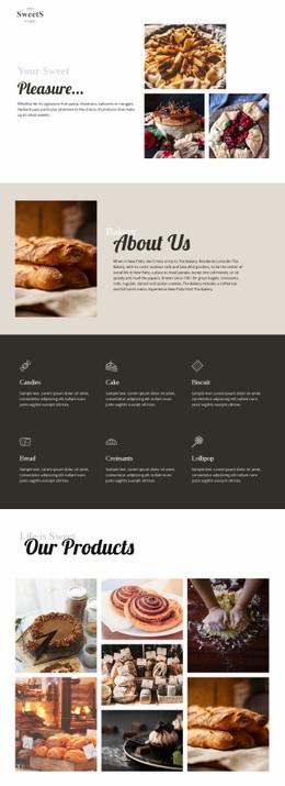 Cakes and baking food - Html Code Example by Nicepage