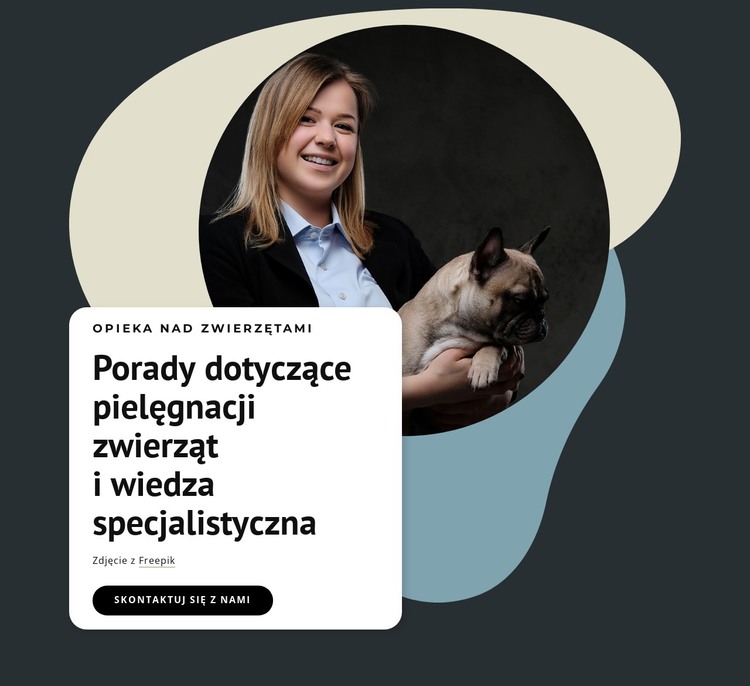 Porady ekspertów dla zwierząt domowych Szablon HTML