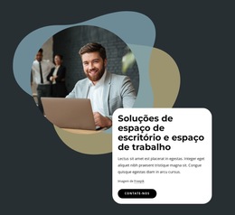 Soluções De Espaço De Escritório E Espaço De Trabalho - Modelo De Site Simples