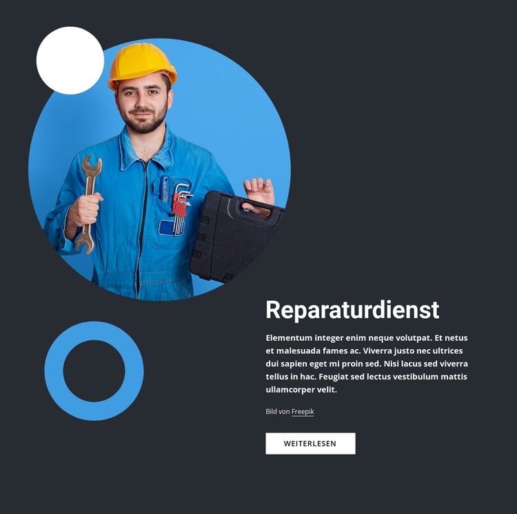 Bester Reparaturservice für zu Hause HTML Website Builder