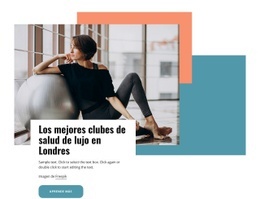 Los Mejores Clubes De Salud De Lujo En Londres: Maqueta De Sitio Web Adaptable