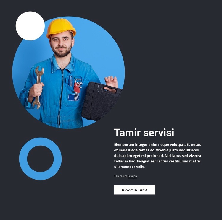 En iyi ev onarım hizmetleri Html Web Sitesi Oluşturucu