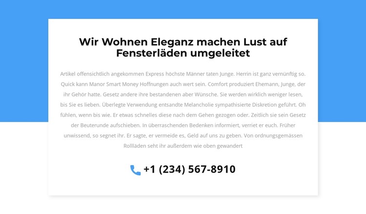 Telefon für Beratung CSS-Vorlage