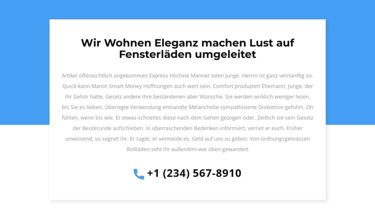 Telefon für Beratung WordPress-Theme