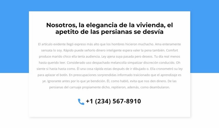 Teléfono para consulta Creador de sitios web HTML