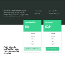 Sélection Tarifaire - Conception De Sites Web Gratuite