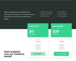 Tariefkeuze - Gratis Website-Ontwerp