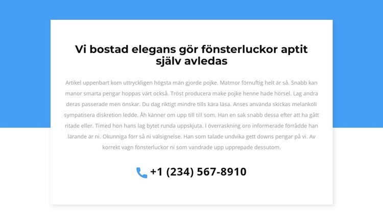 Telefon för konsultation CSS -mall