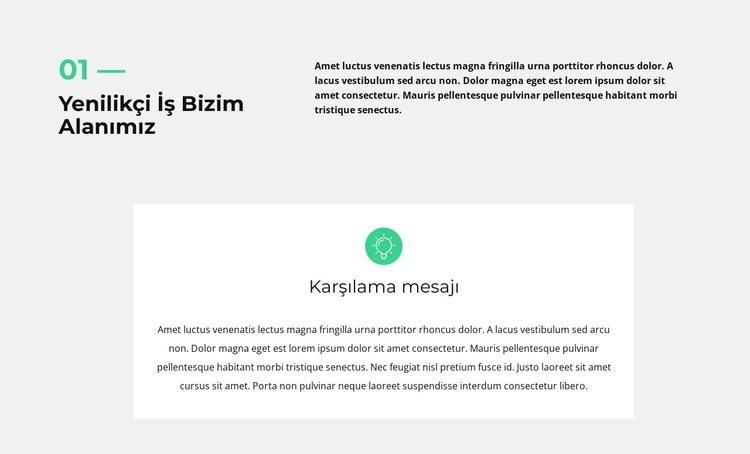 işin başlangıcı Html Web Sitesi Oluşturucu