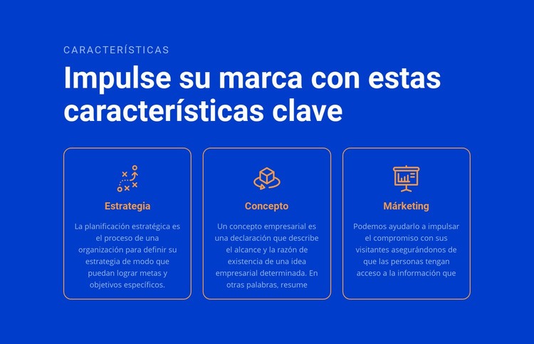 Impulsa tu marca Plantillas de creación de sitios web