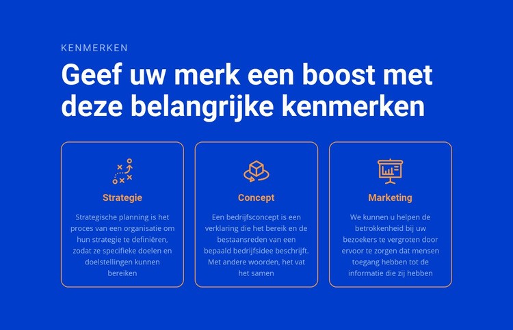 Geef uw merk een boost Website Builder-sjablonen