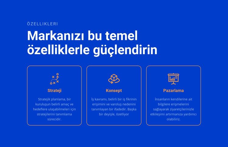 Markanızı güçlendirin HTML Şablonu