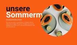 Sommermenü – Ultimative Einseitenvorlage