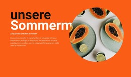 HTML-Design Für Sommermenü