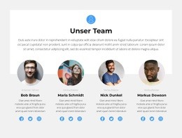 Vorstellung Des Teams – Webdesign-Mockup