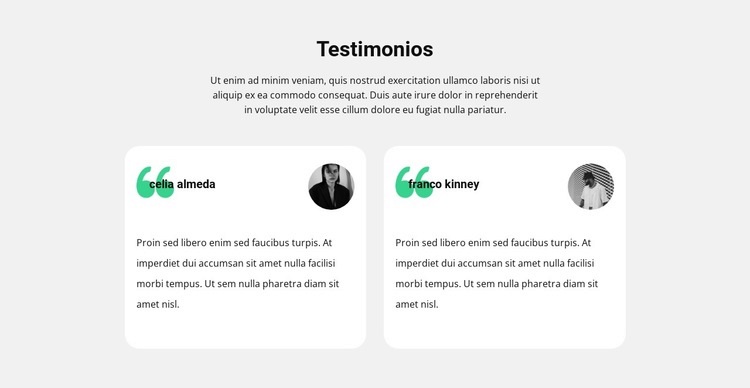 Comentarios sobre el proyecto Plantillas de creación de sitios web