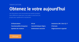 Texte et bouton Modèles Joomla