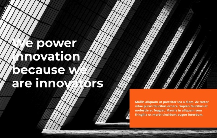 Strength in innovation Homepage Design